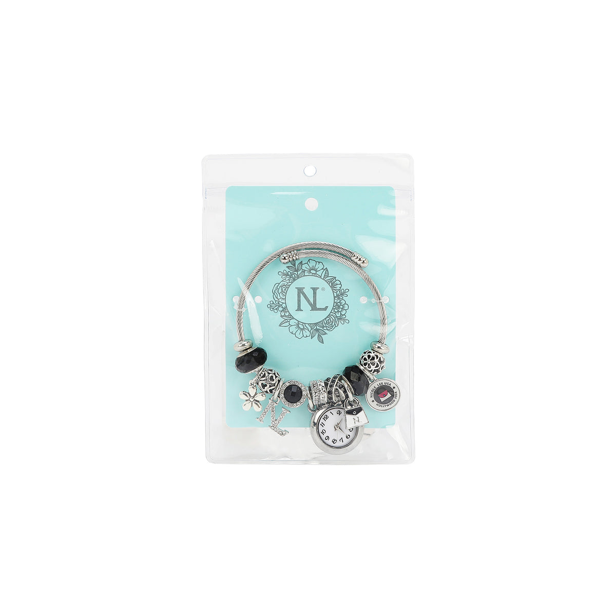 CHARM WATCH BRACELET BLACK