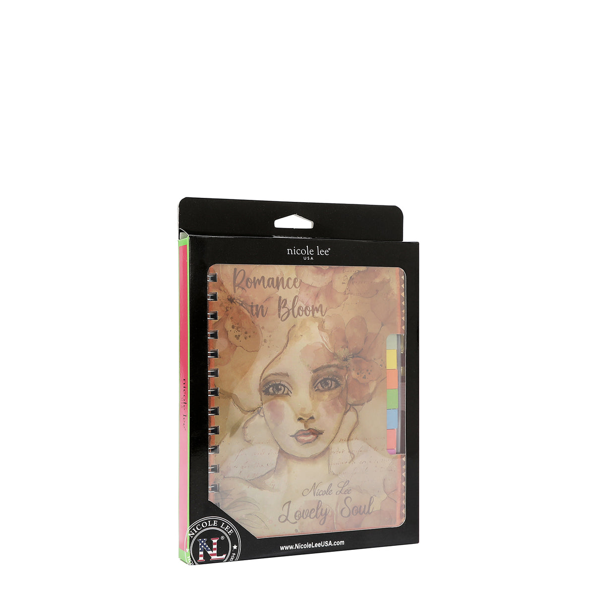 SPIRAL PLANNER WITH ZIP POCKET & STICKY NOTES REFLECTION OF LOVE