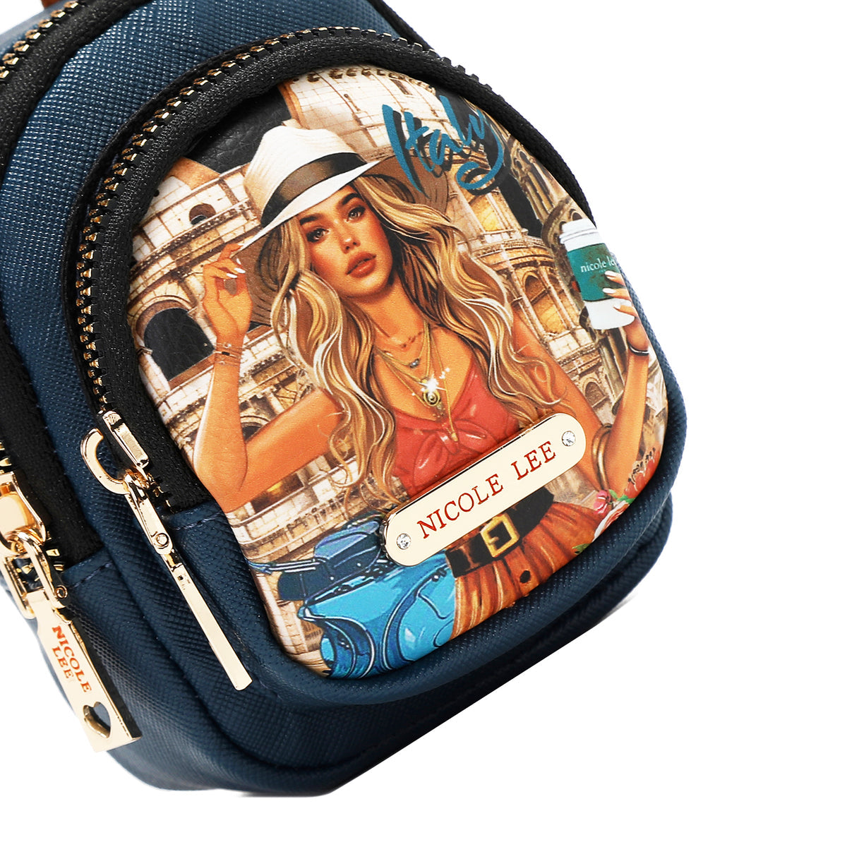 MINI ZIP BACKPACK COIN PURSE MARTHA TRAVELS ITALY