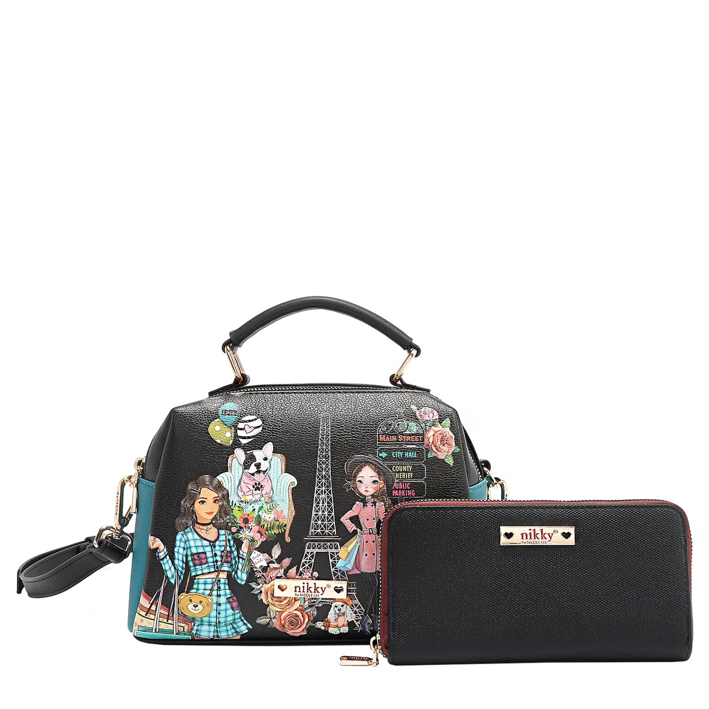 NIKKY MAKES FRIENDS 3 PIECE SET (SATCHEL, CROSSBODY, WALLET)