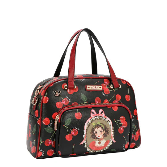 CHERRY LIPS 3 PIECE SET (SATCHEL, CROSSBODY, WALLET)