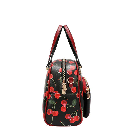 CHERRY LIPS 3 PIECE SET (SATCHEL, CROSSBODY, WALLET)