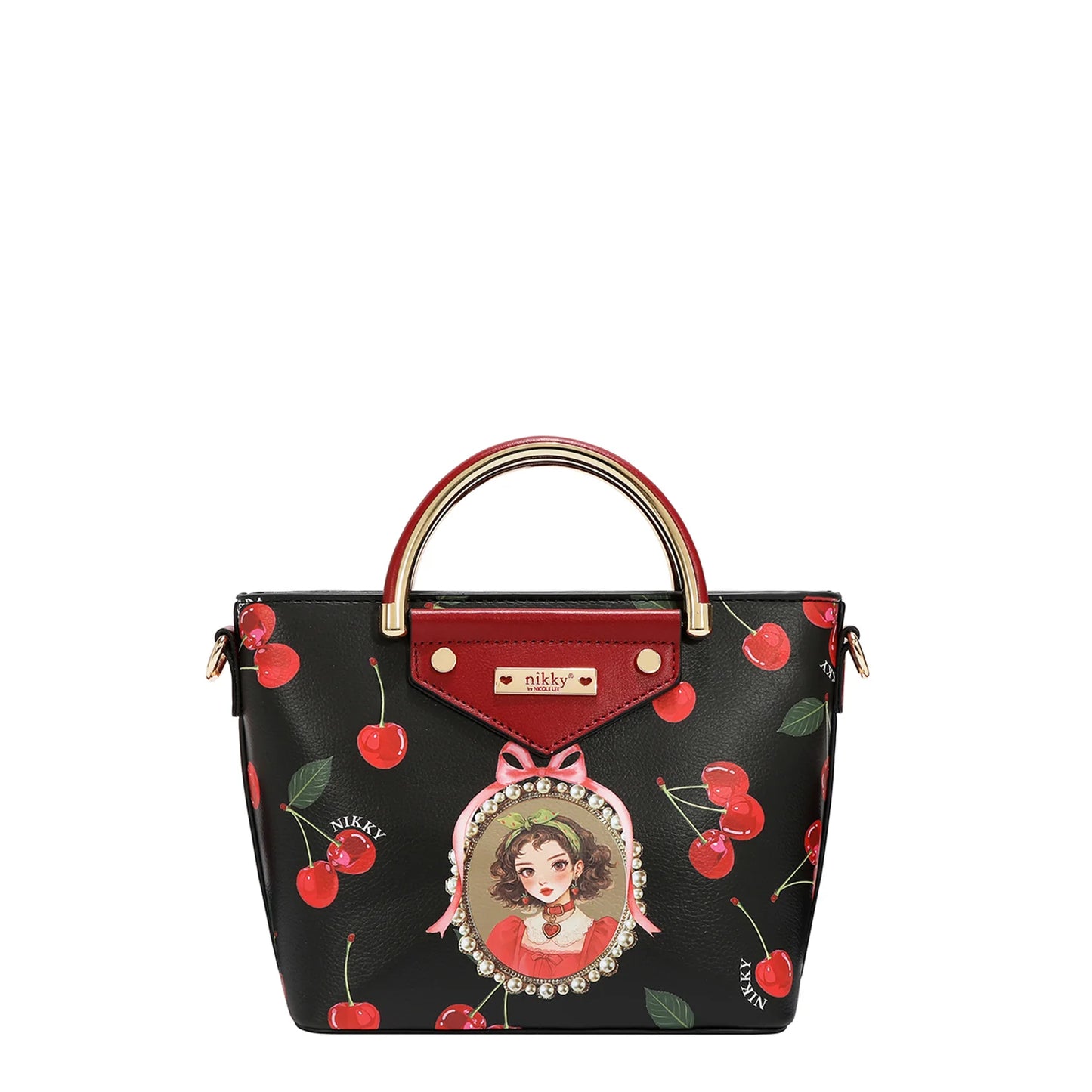 CHERRY LIPS 3 PIECE SET (SATCHEL, CROSSBODY, WALLET)