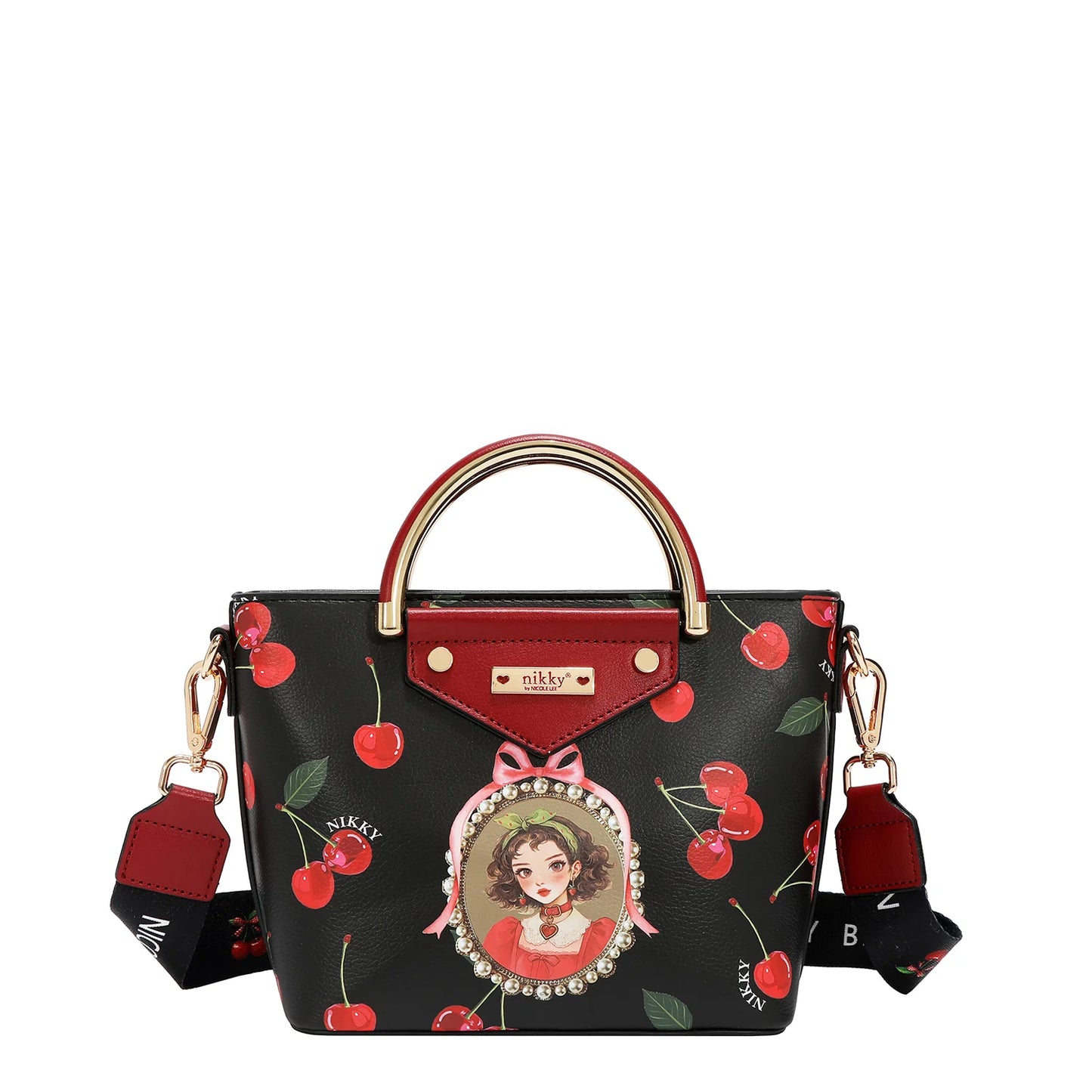 CHERRY LIPS 3 PIECE SET (SATCHEL, CROSSBODY, WALLET)