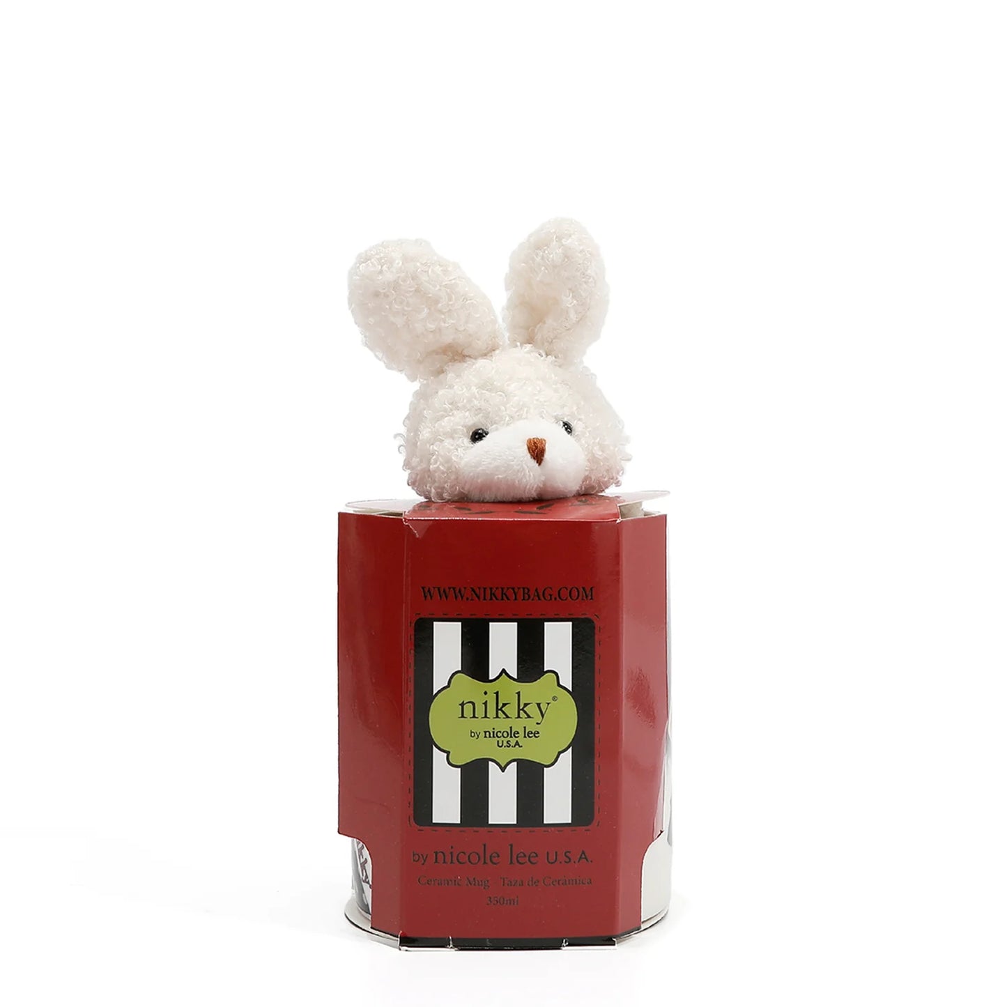 NIKKY CERAMIC MUG WITH BUNNY KEYCHAIN TRIO