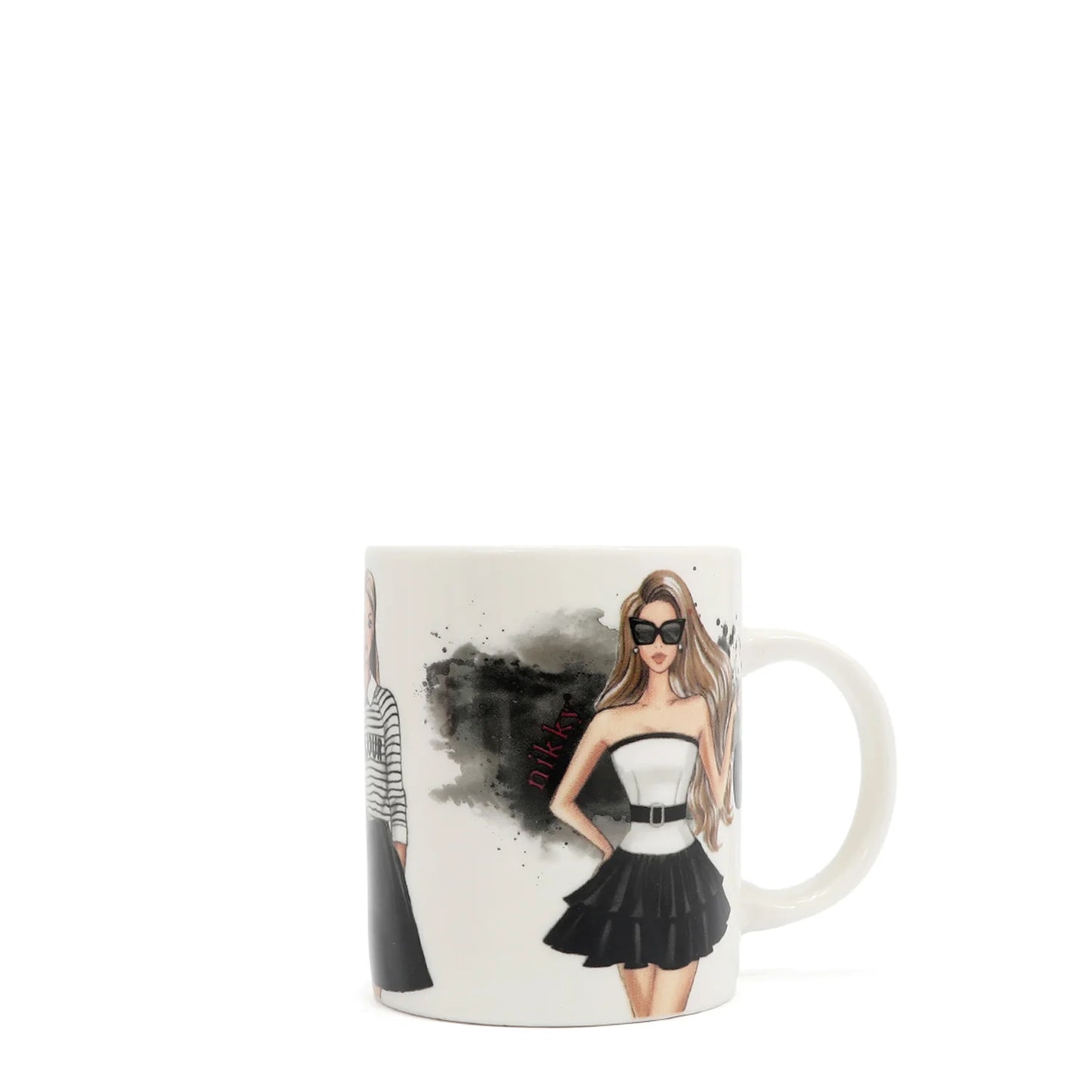 NIKKY CERAMIC MUG WITH BUNNY KEYCHAIN TRIO