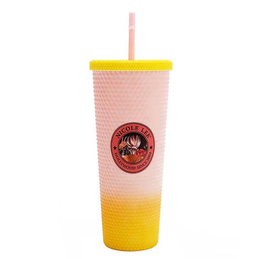 24 OZ STUDDED TUMBLER WITH STRAW BLIND DATE