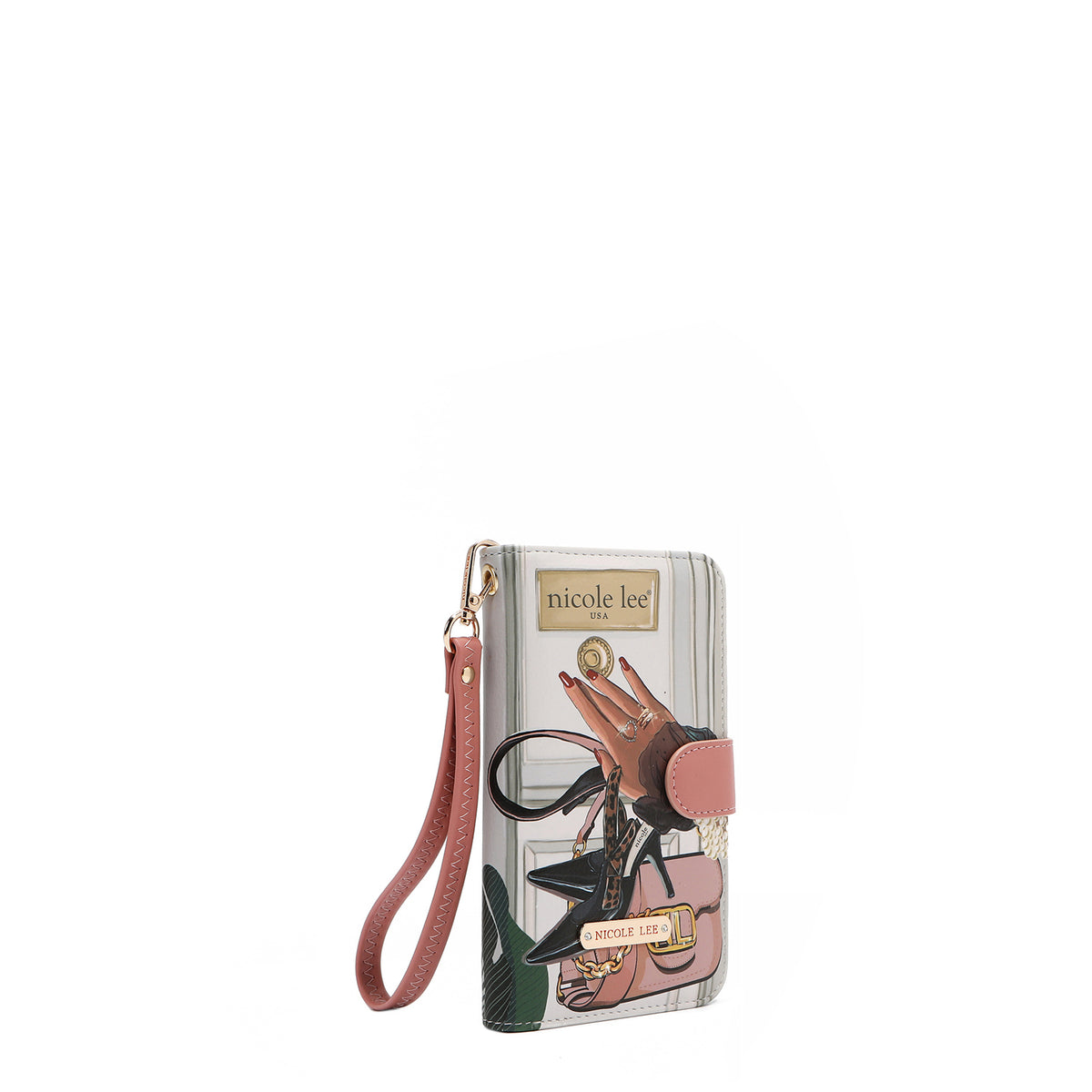 NL SIGNATURE PHONE CASE AND WALLET WRISTLET EMOTION