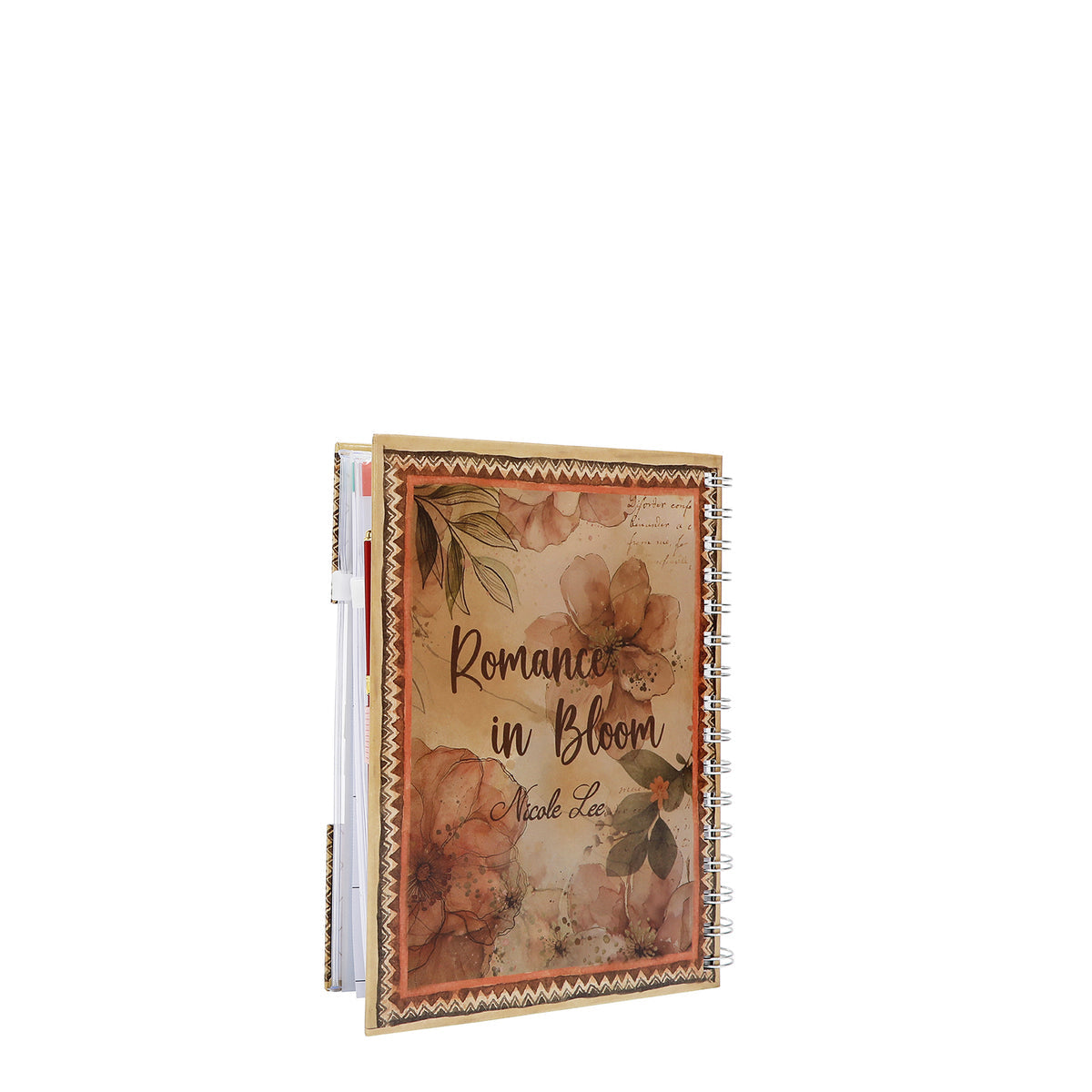 SPIRAL PLANNER WITH ZIP POCKET & STICKY NOTES REFLECTION OF LOVE