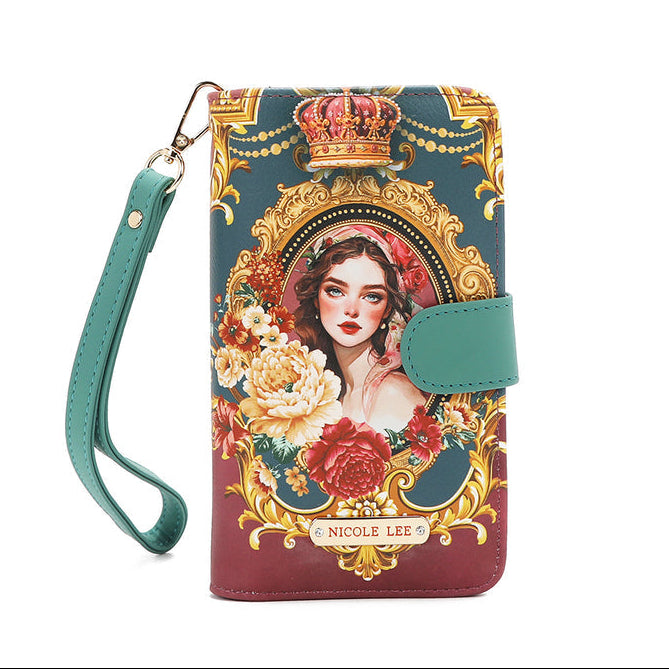 NL SIGNATURE PHONE CASE AND WALLET WRISTLET THE QUEEN