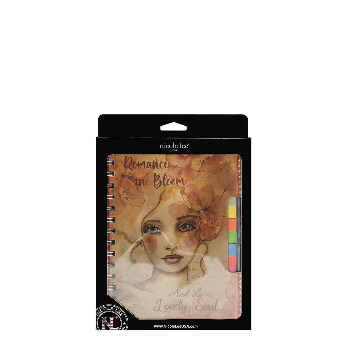 SPIRAL PLANNER WITH ZIP POCKET & STICKY NOTES REFLECTION OF LOVE