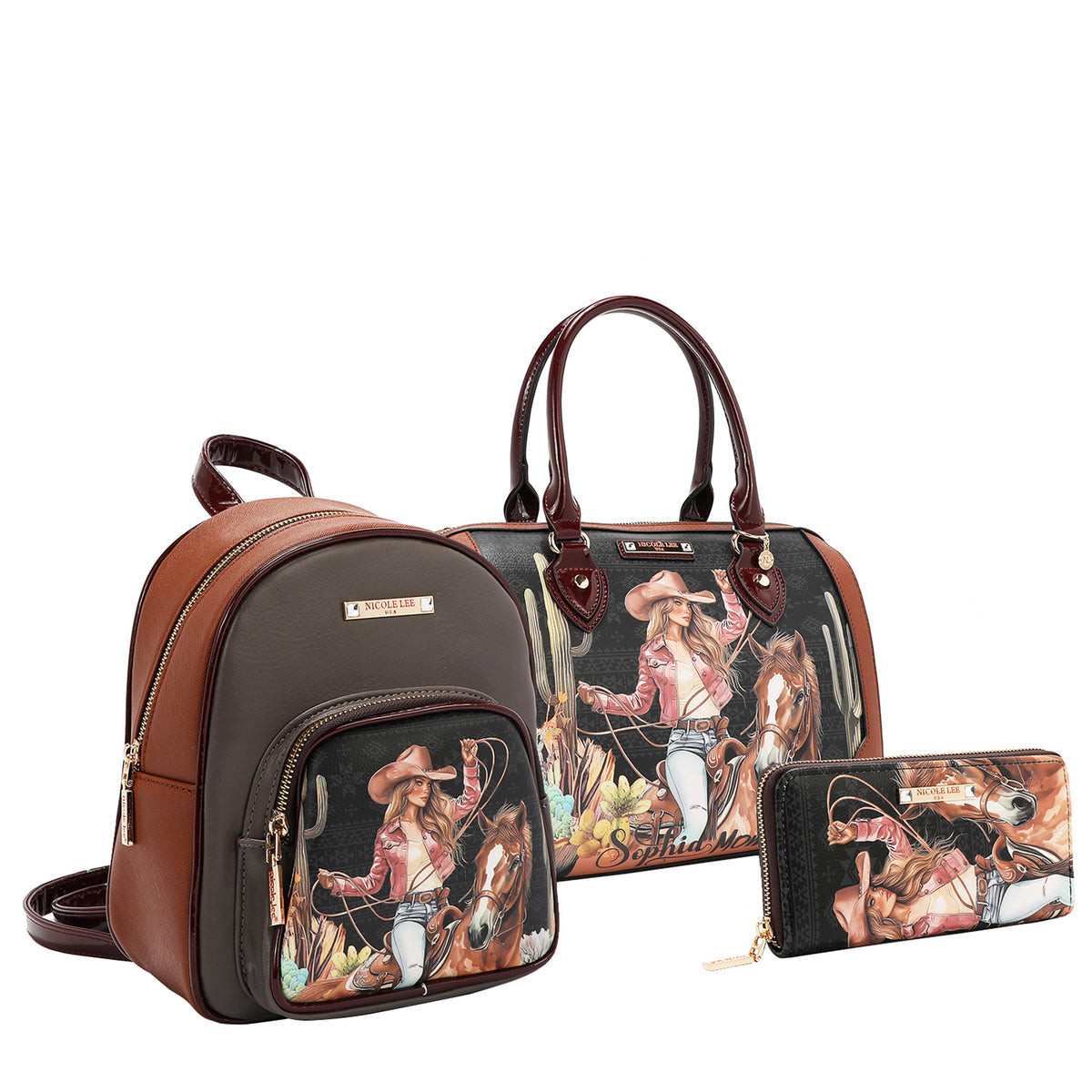 SOFIA MONTANA 3 PIECE SET (BOSTON, MINI BACKPACK, WALLET)