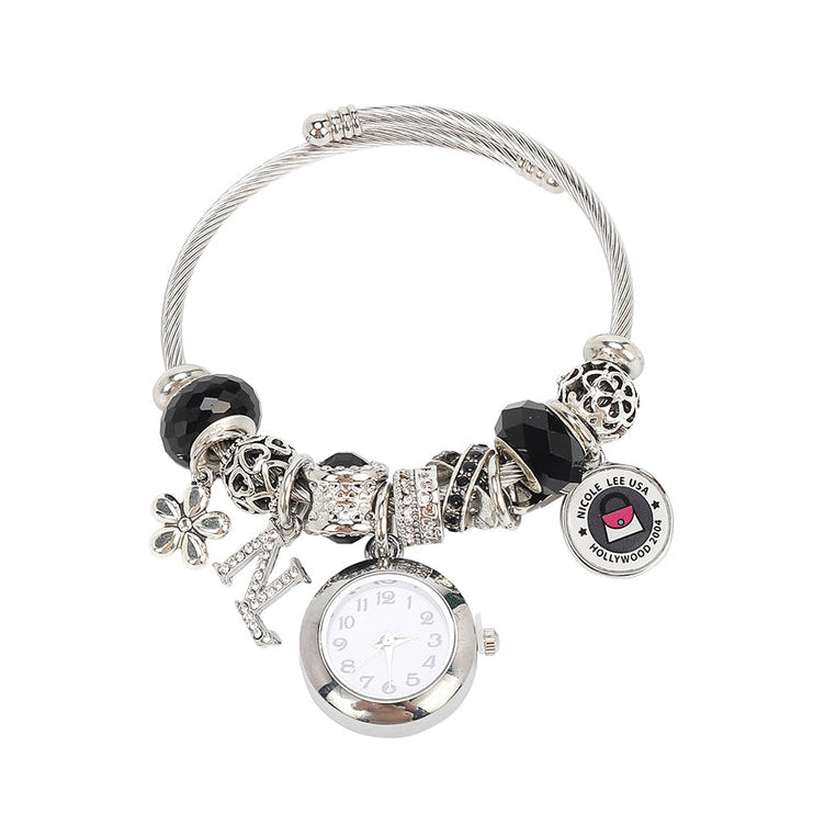 CHARM WATCH BRACELET BLACK