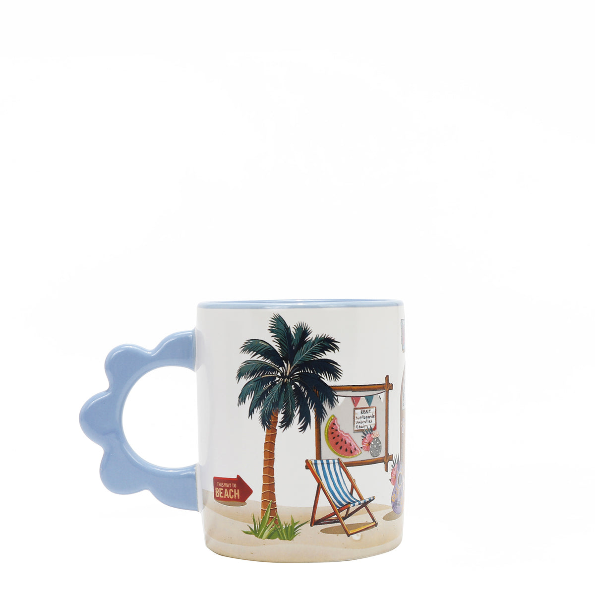 PETAL CERAMIC MUG SUN AND SAND
