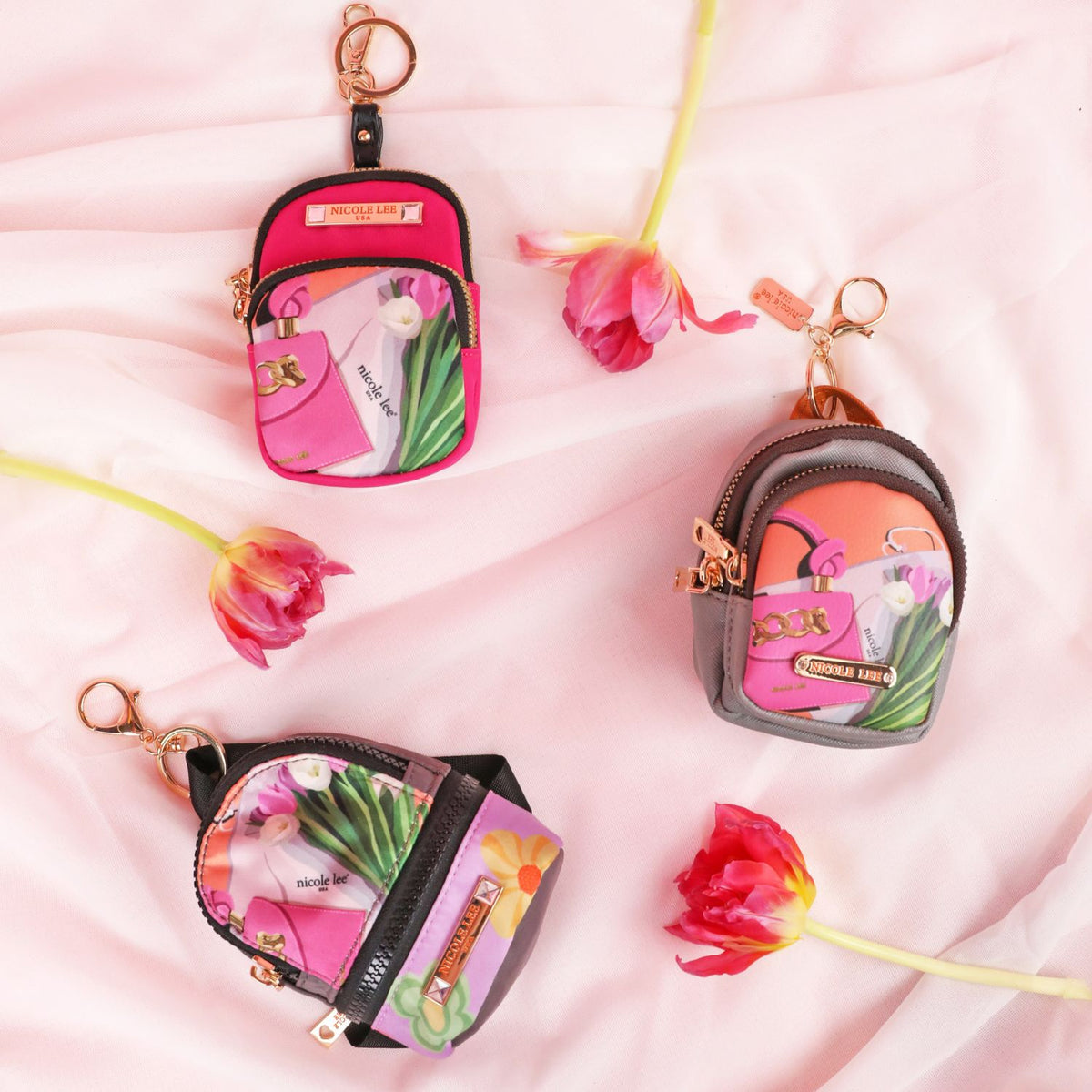 MINI ZIP BACKPACK COIN PURSE VIOLET BLOSSOM