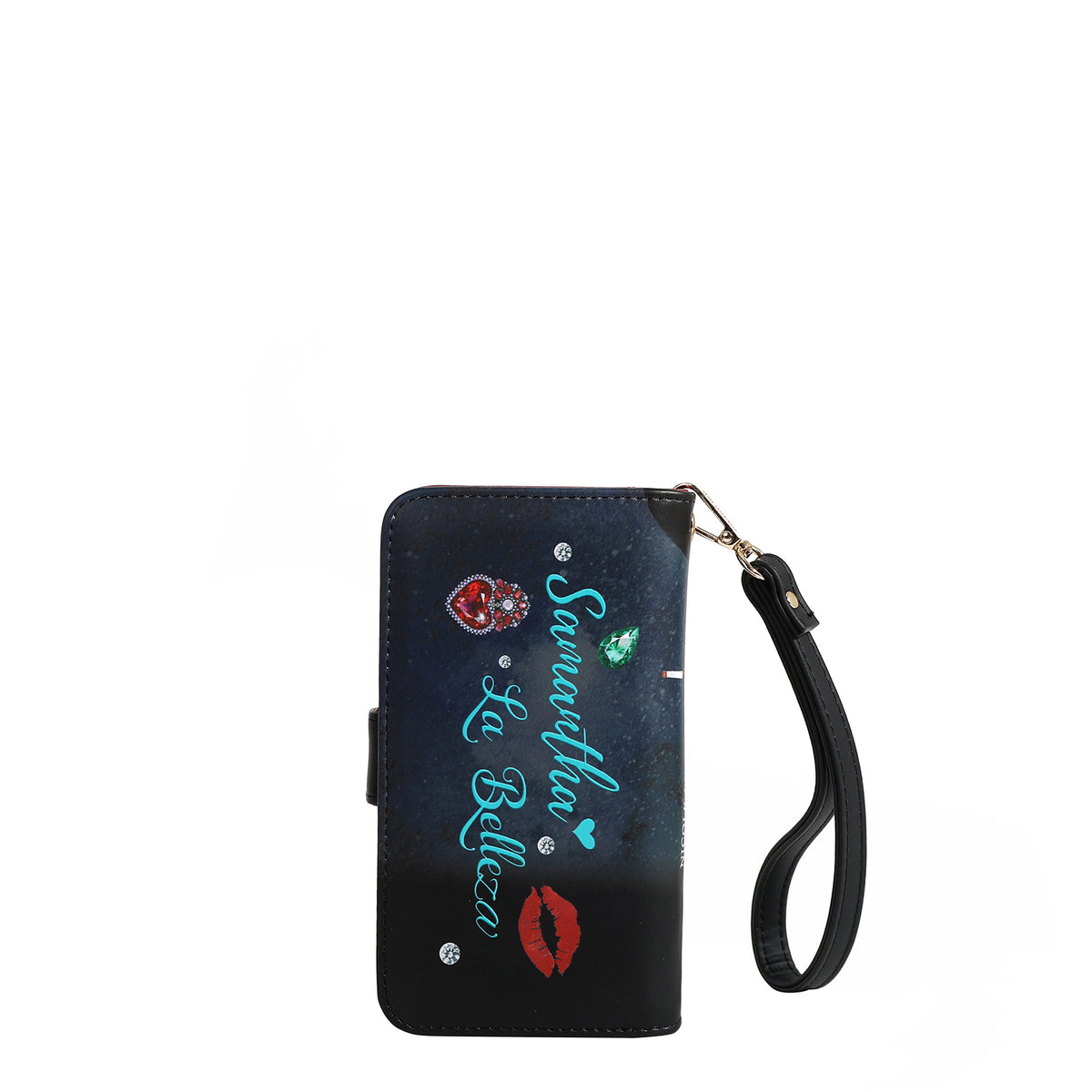 NL SIGNATURE PHONE CASE AND WALLET WRISTLET SAMANTHA LA BELLEZA