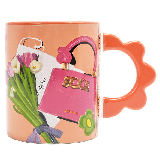 PETAL CERAMIC MUG  VIOLET BLOSSOM