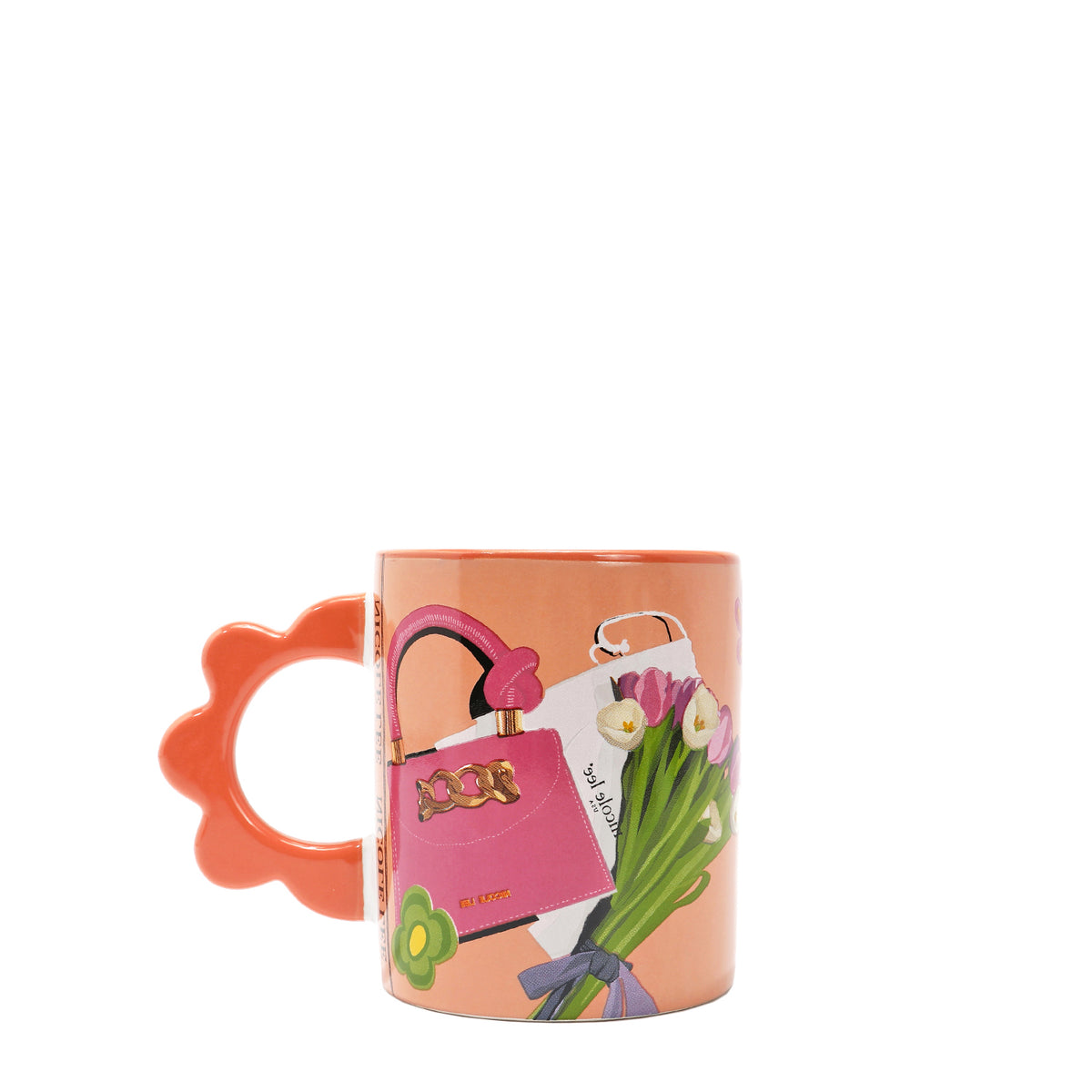 PETAL CERAMIC MUG  VIOLET BLOSSOM