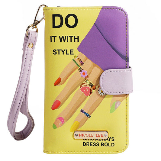 NL SIGNATURE PHONE CASE AND WALLET WRISTLET NAIL POLISH