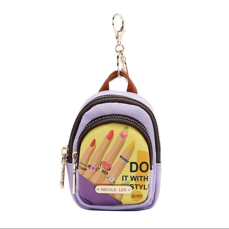 MINI ZIP BACKPACK COIN PURSE NAIL POLISH