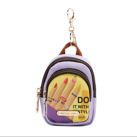 MINI ZIP BACKPACK COIN PURSE NAIL POLISH