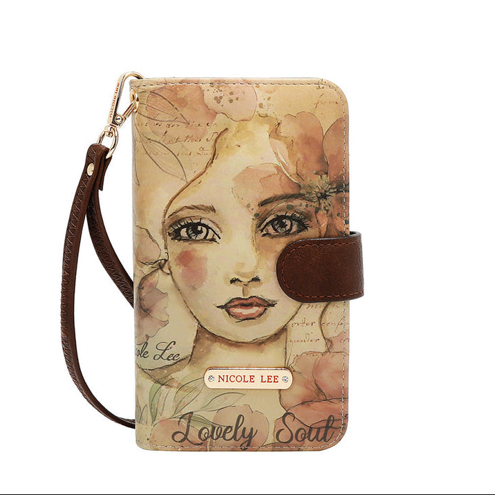 NL SIGNATURE PHONE CASE AND WALLET WRISTLET REFLECTION OF LOVE