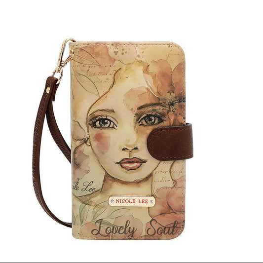 NL SIGNATURE PHONE CASE AND WALLET WRISTLET REFLECTION OF LOVE