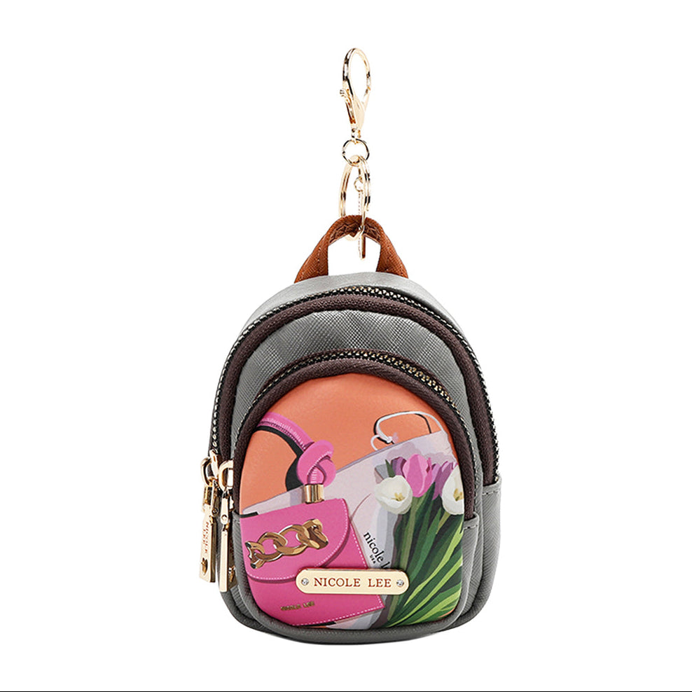 MINI ZIP BACKPACK COIN PURSE VIOLET BLOSSOM