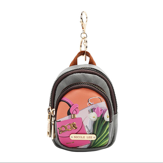 MINI ZIP BACKPACK COIN PURSE VIOLET BLOSSOM