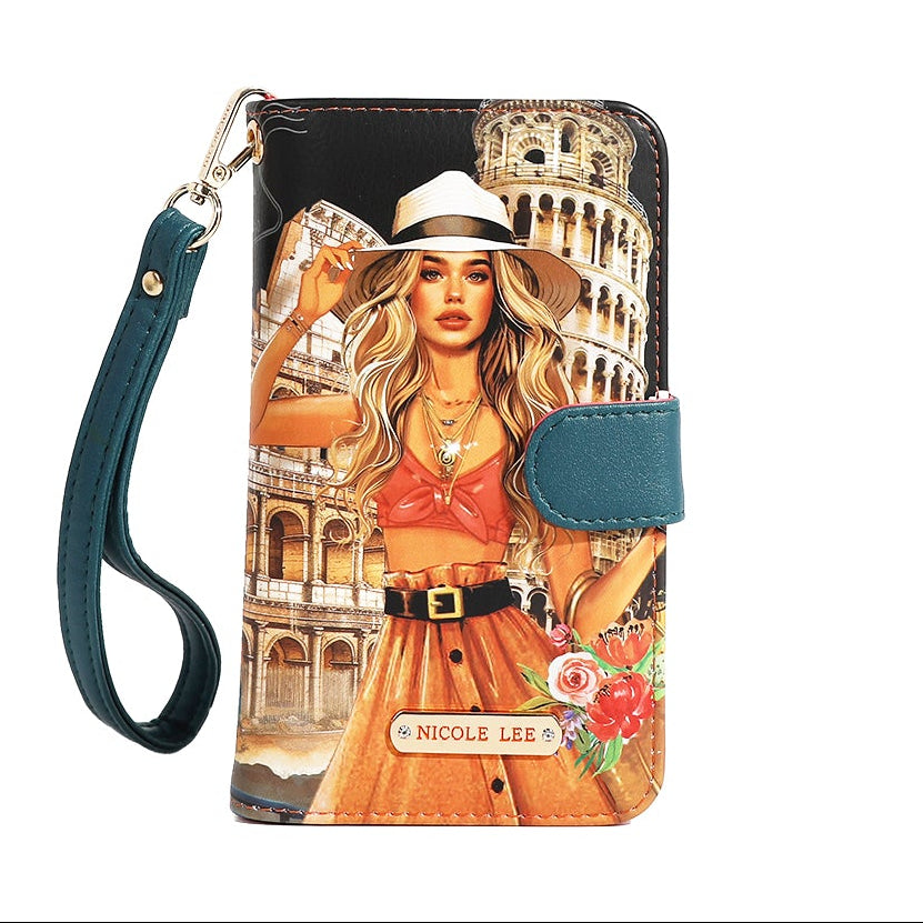 NL SIGNATURE PHONE CASE AND WALLET WRISTLET MARTHA