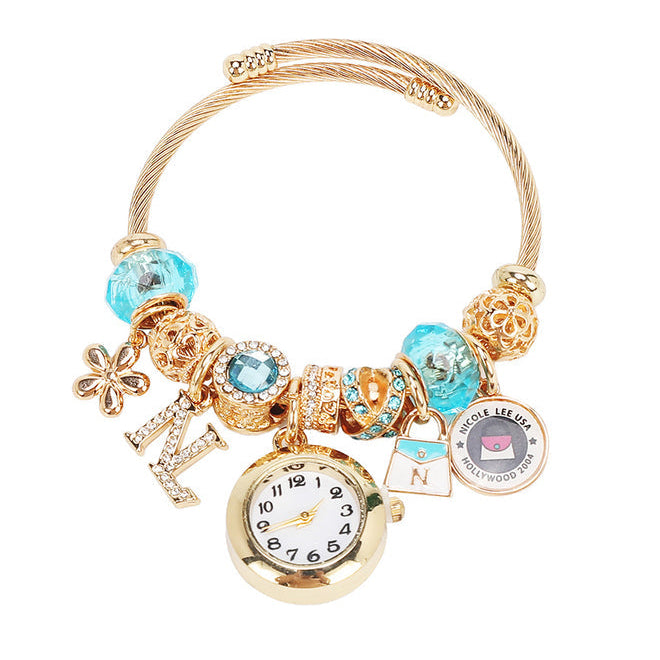 CHARM WATCH BRACELET BLUE