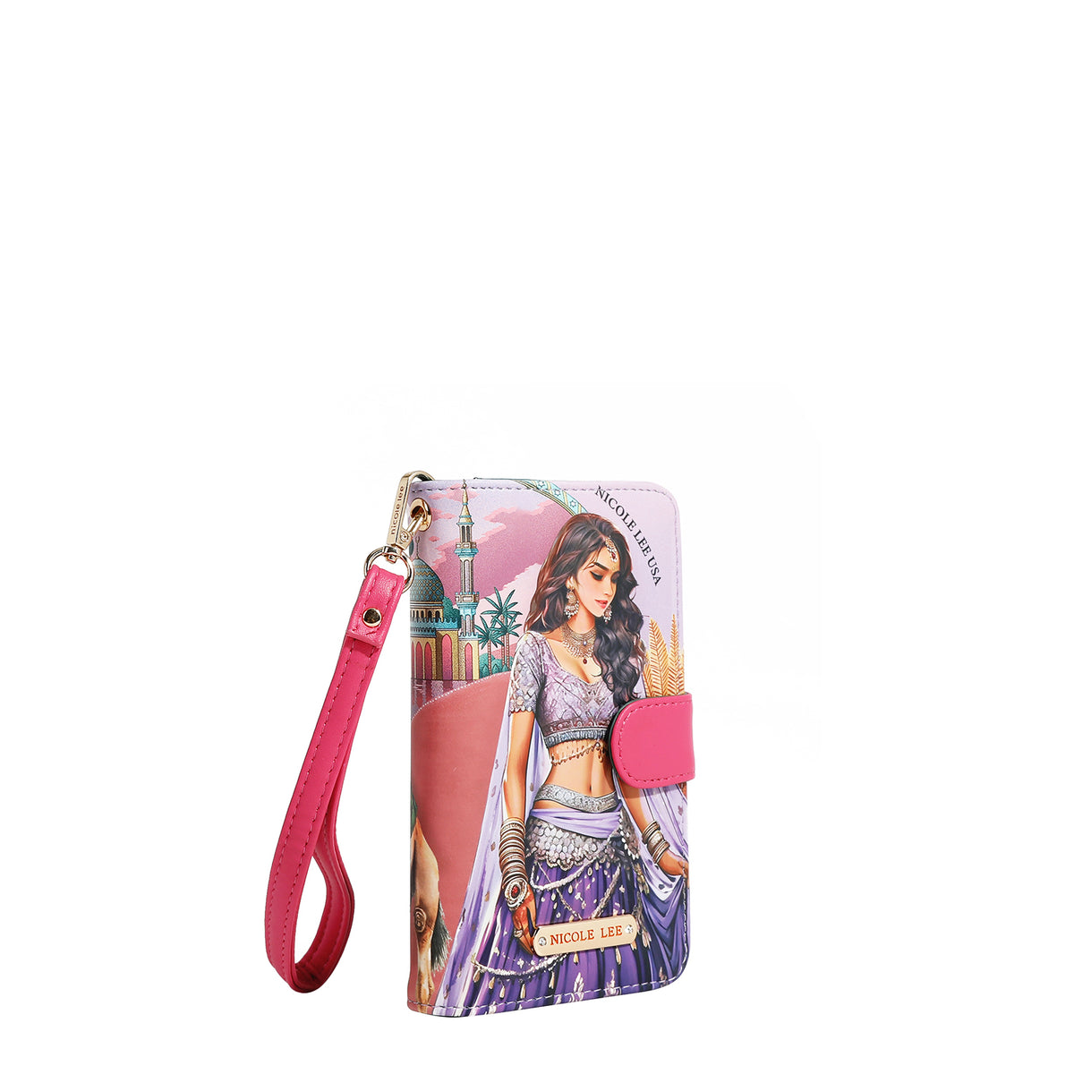 NL SIGNATURE PHONE CASE AND WALLET WRISTLET QUEEN CLEOPATRA