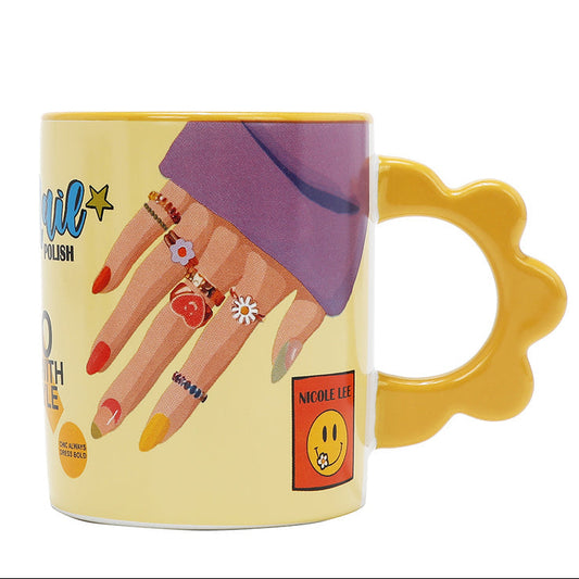 PETAL CERAMIC MUG NAIL POLISH