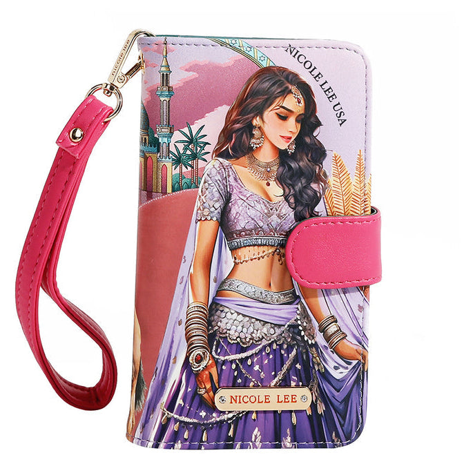 NL SIGNATURE PHONE CASE AND WALLET WRISTLET QUEEN CLEOPATRA