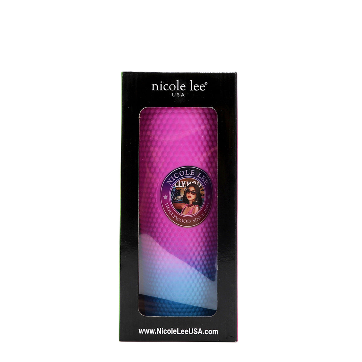 24 OZ STUDDED TUMBLER WITH STRAW HOLLYWOOD DRIVE
