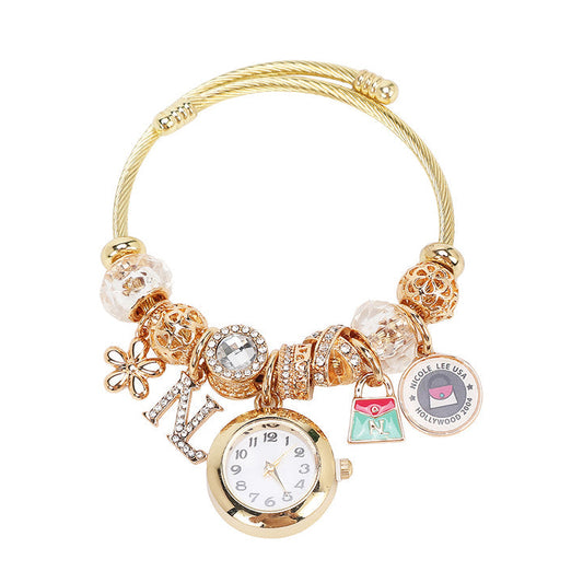 CHARM WATCH BRACELET GOLD