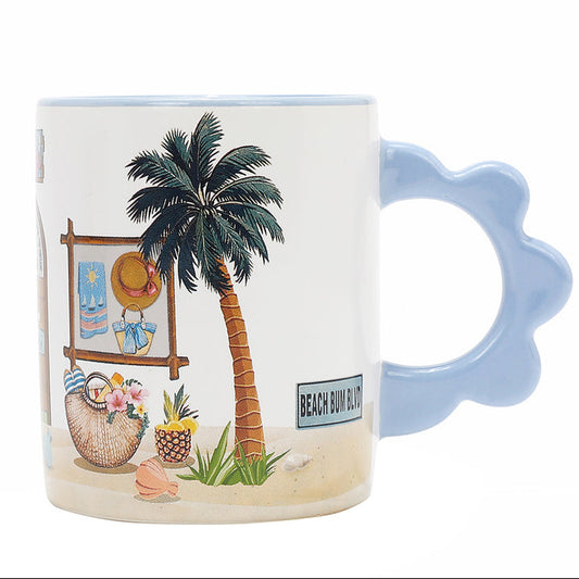 PETAL CERAMIC MUG SUN AND SAND