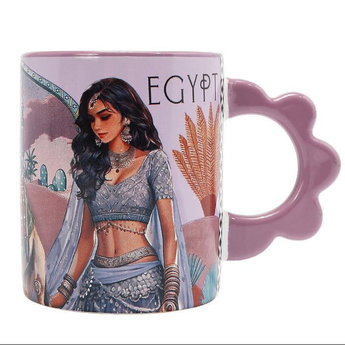 PETAL CERAMIC MUG QUEEN CLEOPATRA