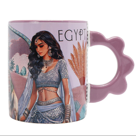 PETAL CERAMIC MUG QUEEN CLEOPATRA