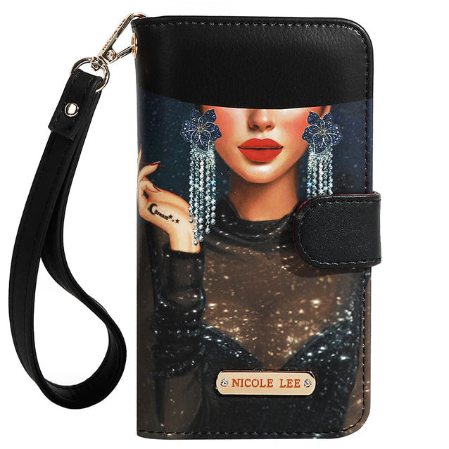 NL SIGNATURE PHONE CASE AND WALLET WRISTLET SAMANTHA LA BELLEZA