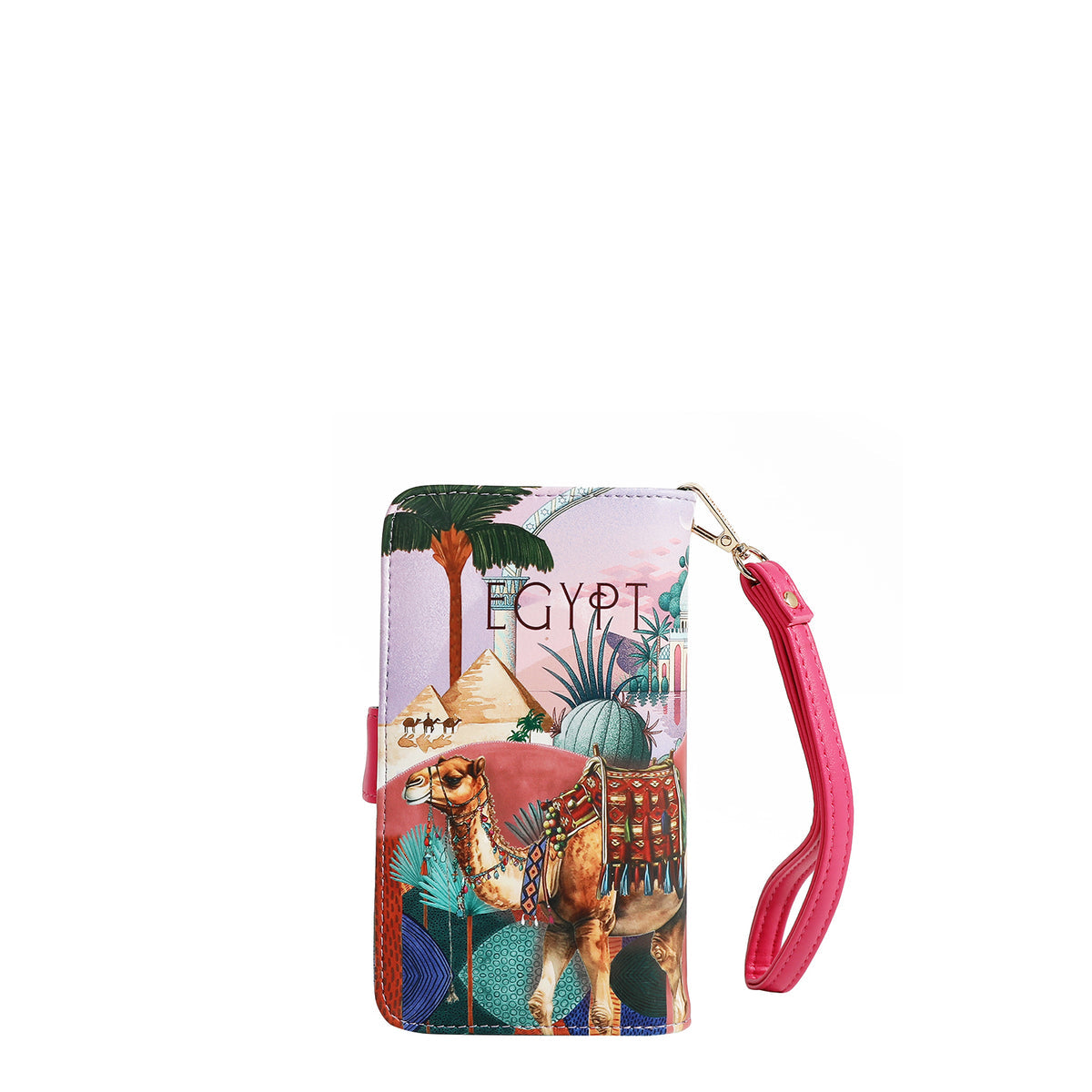 NL SIGNATURE PHONE CASE AND WALLET WRISTLET QUEEN CLEOPATRA
