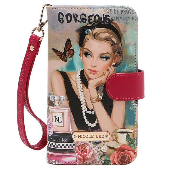 NL SIGNATURE PHONE CASE AND WALLET WRISTLET SABINA IMAGINES