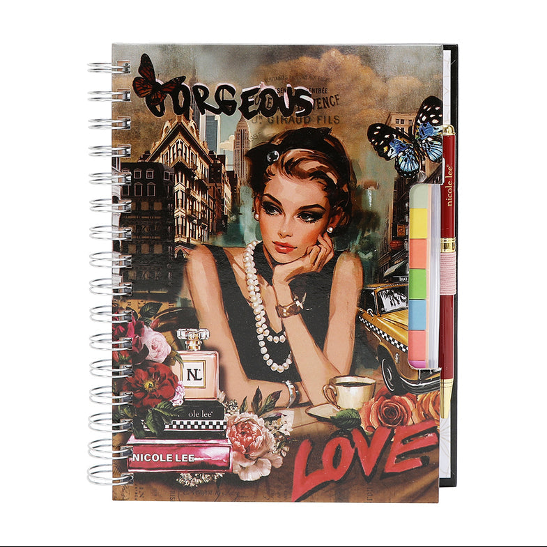 SPIRAL PLANNER WITH ZIP POCKET & STICKY NOTES SABINA IMAGINES