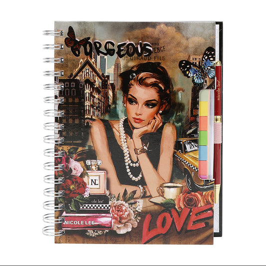 SPIRAL PLANNER WITH ZIP POCKET & STICKY NOTES SABINA IMAGINES