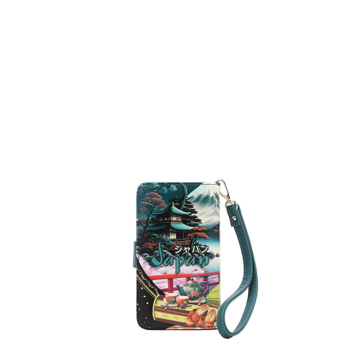 NL SIGNATURE PHONE CASE AND WALLET WRISTLET AKIKO LA BELLEZA