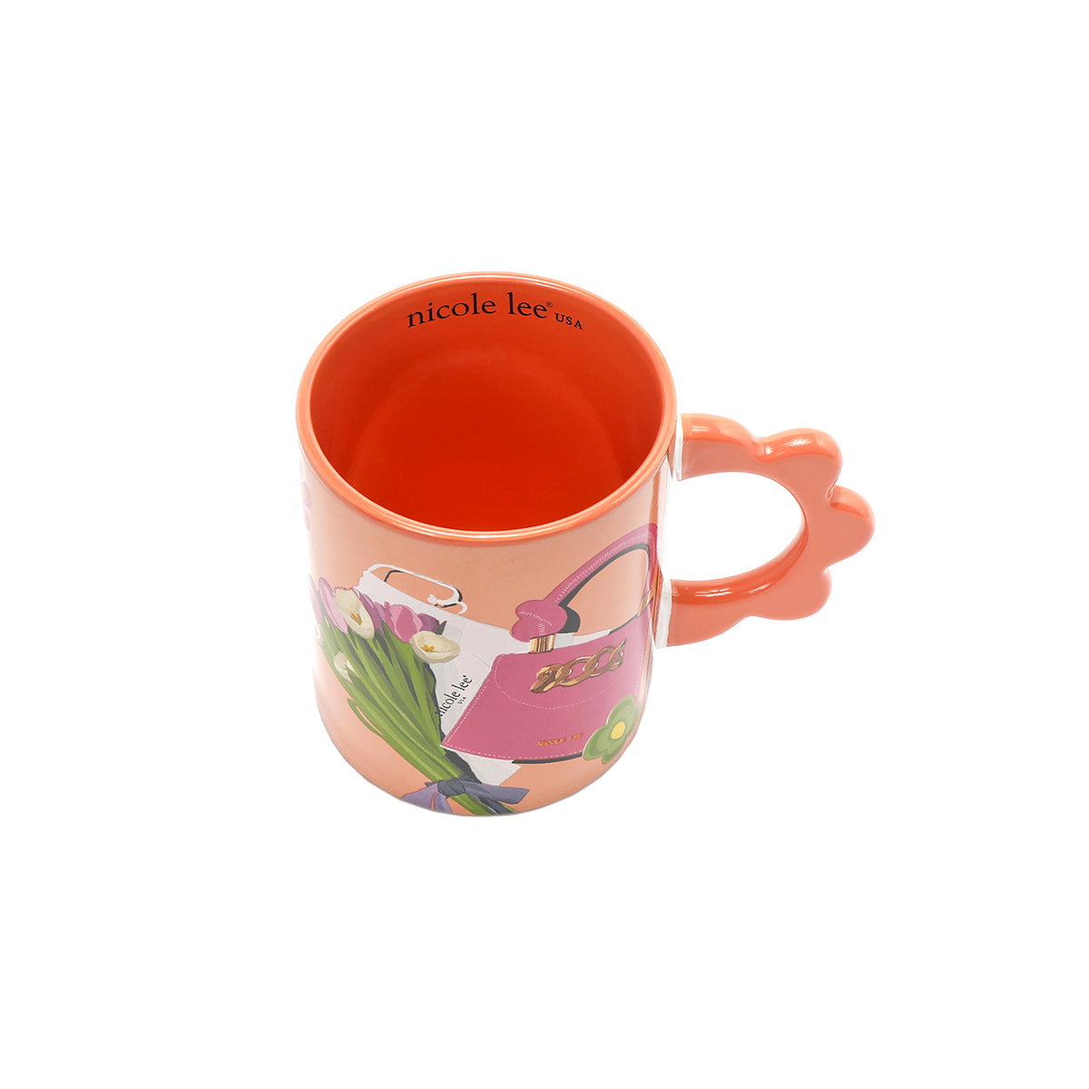 PETAL CERAMIC MUG  VIOLET BLOSSOM