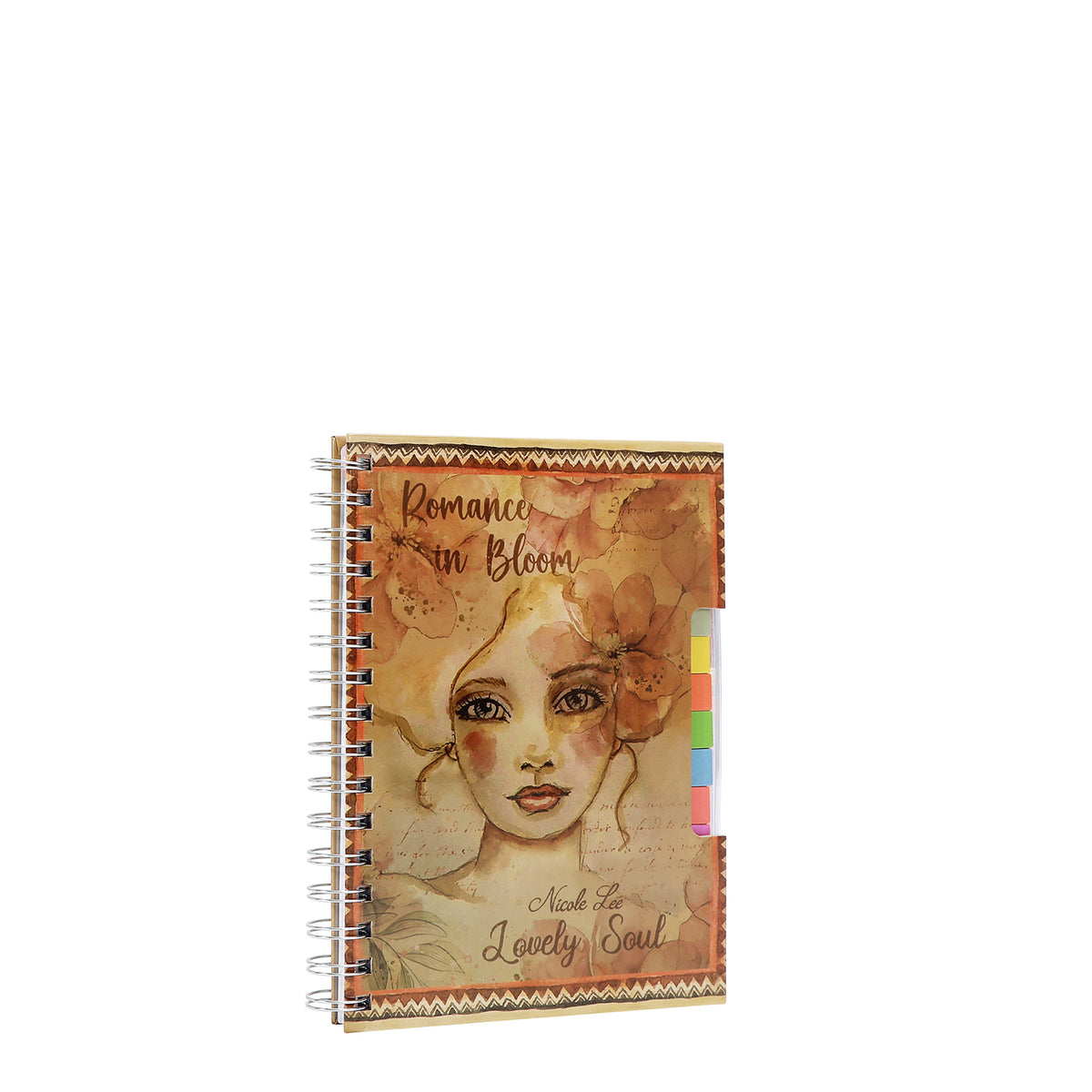 SPIRAL PLANNER WITH ZIP POCKET & STICKY NOTES REFLECTION OF LOVE