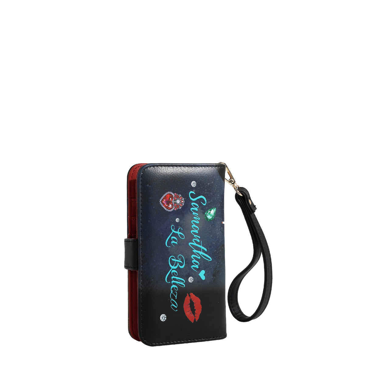 NL SIGNATURE PHONE CASE AND WALLET WRISTLET SAMANTHA LA BELLEZA