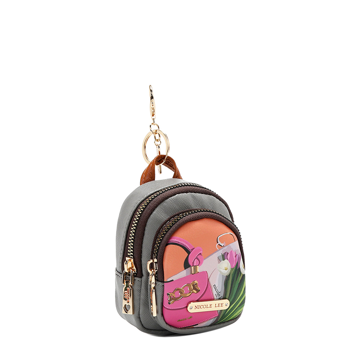 MINI ZIP BACKPACK COIN PURSE VIOLET BLOSSOM