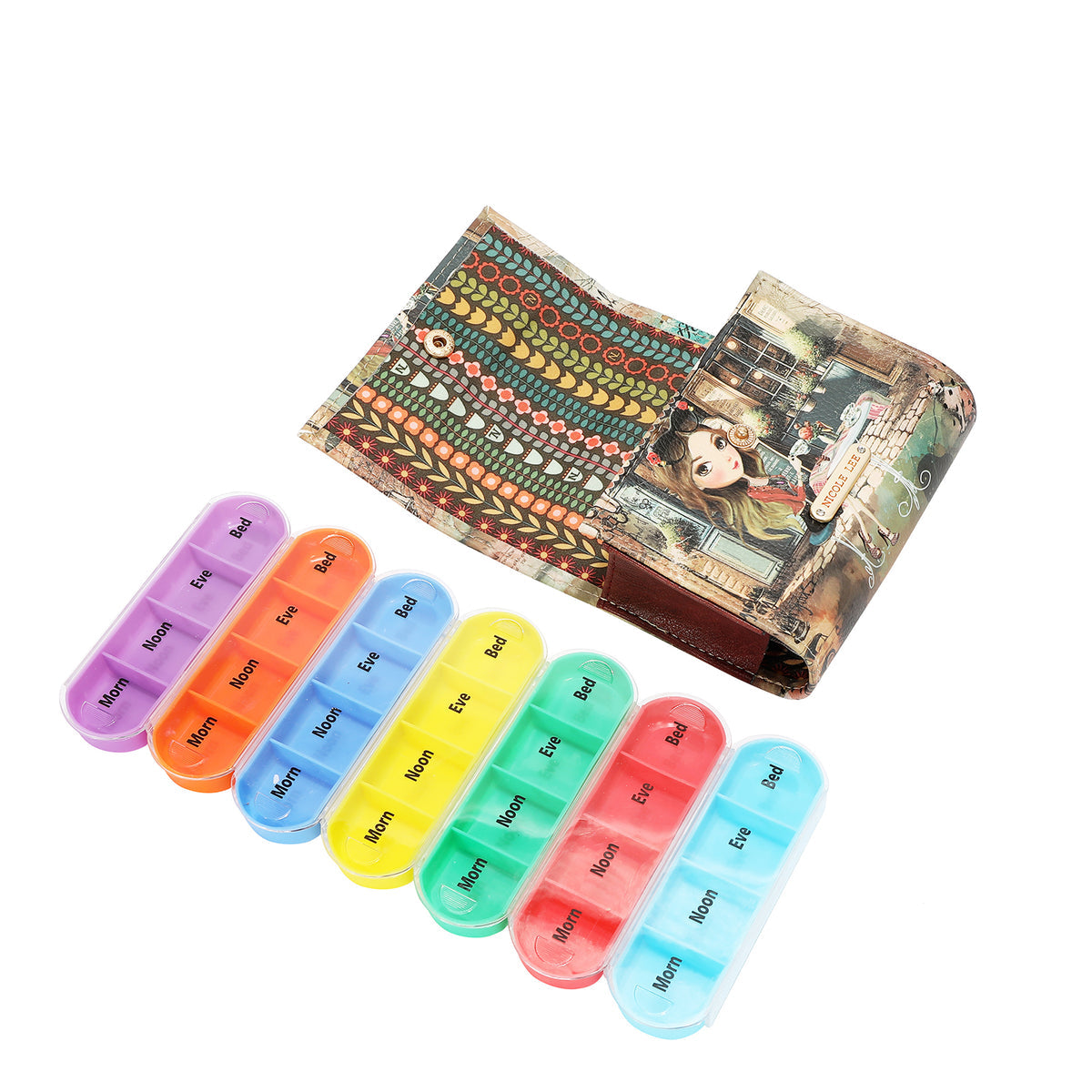 TRAVEL PILL POUCH ORGANIZER VIRTUAL FRIEND